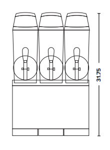 Donper USA XC336 Frozen Beverage Machine - Triple 3.2 Gal Unit (x3) - Top Restaurant Supplies