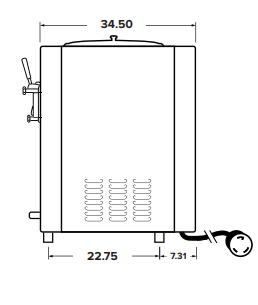 Donper USA D800H Counter Model Dual Flavor with Twist High Capacity - Top Restaurant Supplies