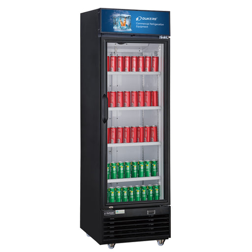 Dukers DSM-19R Commercial Single Glass Swing Door Merchandiser Refrigerator, 29.5" Wide - Top Restaurant Supplies