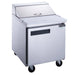 Dukers DSP29-8-S1 1-Door Commercial Food Prep Table Refrigerator in Stainless Steel, 29" Wide - Top Restaurant Supplies