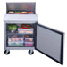Dukers DSP29-8-S1 1-Door Commercial Food Prep Table Refrigerator in Stainless Steel, 29" Wide - Top Restaurant Supplies
