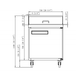 Dukers DSP29-8-S1 1-Door Commercial Food Prep Table Refrigerator in Stainless Steel, 29" Wide - Top Restaurant Supplies