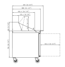 Dukers DSP48-18M-S2 2-Door Commercial Food Prep Table Refrigerator in Stainless Steel with Mega Top, 48.125" Wide - Top Restaurant Supplies