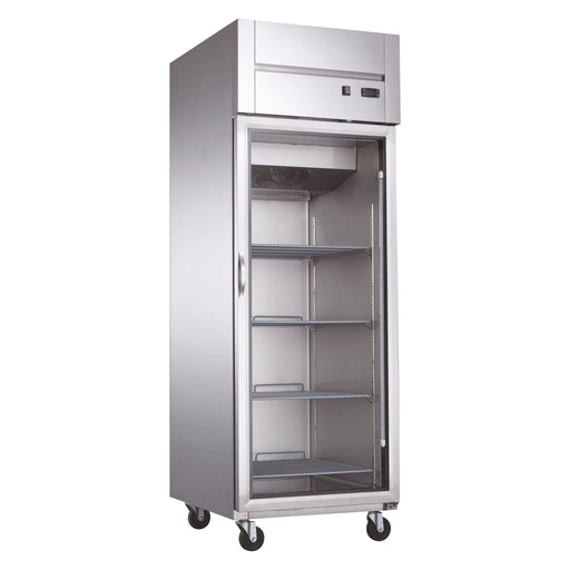 Dukers D28AR-GS1 Top Mount Single Glass Door Commercial Reach-in Refrigerator, 27.5" Wide - Top Restaurant Supplies