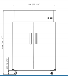 Dukers D55AR-GS2 Top Mount Glass 2-Door Commercial Reach-in Refrigerator, 55.125" Wide - Top Restaurant Supplies
