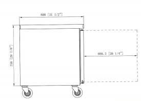 Dukers DUC29F Single Door Undercounter Freezer in Stainless Steel, 29" Wide - Top Restaurant Supplies