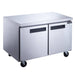 Dukers DUC48F 2-Door Undercounter Freezer in Stainless Steel, 48.125" Wide - Top Restaurant Supplies