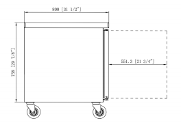Dukers DUC48F 2-Door Undercounter Freezer in Stainless Steel, 48.125" Wide - Top Restaurant Supplies