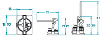 Dutchess BMIH-36/18/9 Dough Divider Manually Operated with 36 part, 18 part, and 9 part Heads - Top Restaurant Supplies
