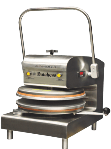 Dutchess DUT/D-TXM-2-18 18" Round Platen, Manual Tortilla/Pizza Dough Press (Stainless Steel finish), 220V - Top Restaurant Supplies