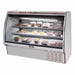 Leader  Refrigeration  ERHD84 Refrigerated Curved Glass High Deli Case with 2 Shelves, 84" - toprestaurantsupples.com
