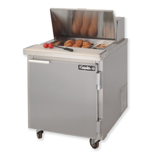 Leader NSFM27 Mega Top Bain Marie, Sandwich & Salad Refrigerated Prep Table,1 Door, 27" - Top Restaurant Supplies - Mega Top Bain Marie - Leader Refrigeration