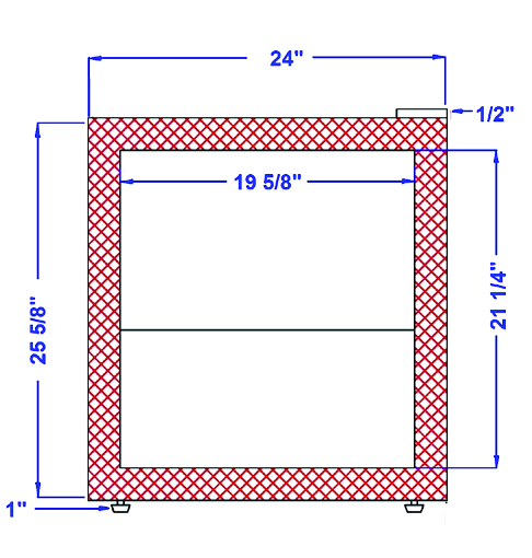 Excellence Industries CTF-3HC 24" Countertop Freezer, 3.4 Cu Ft. - Top Restaurant Supplies