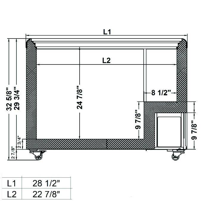 Excellence Industries HB-6HCD 28 1/2" Dual Temperature Display Freezer, 6.4 Cu Ft. - Top Restaurant Supplies