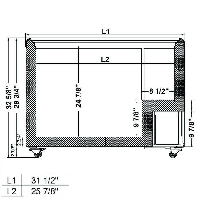 Excellence Industries HB-7HCD 31 1/2" Dual Temperature Display Freezer, 7.4 Cu Ft. - Top Restaurant Supplies