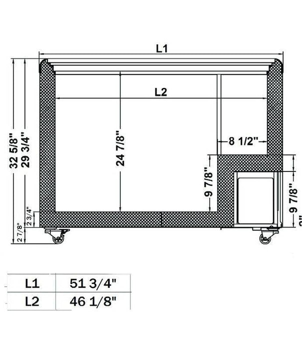 Excellence Industries HL-14HC 51 3/4" Low Temperature DisplayFreezer, 13.8 Cu Ft. - Top Restaurant Supplies