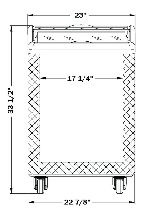 Excellence Industries MB-2HCD 23" Dual Temperature Mini Display Freezer, 4.8 Cu Ft. - Top Restaurant Supplies