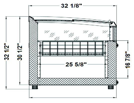 Excellence Industries SM-6 73 1/2" Deluxe Display Freezer, 15.2 Cu Ft. - Top Restaurant Supplies