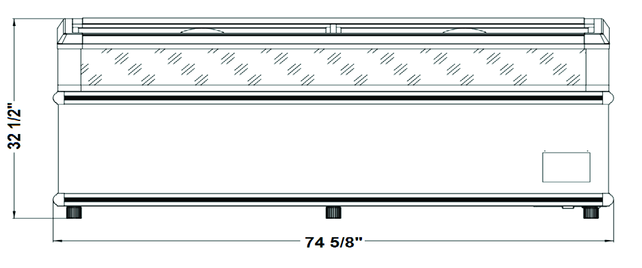 Excellence Industries SM-6 73 1/2" Deluxe Display Freezer, 15.2 Cu Ft. - Top Restaurant Supplies