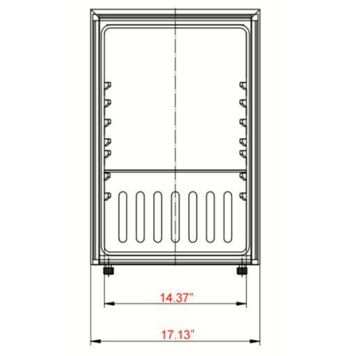 Unity U-CR3 17" Black Countertop Display Refrigerated Merchandiser - 2.5 cu ft. - Top Restaurant Supplies