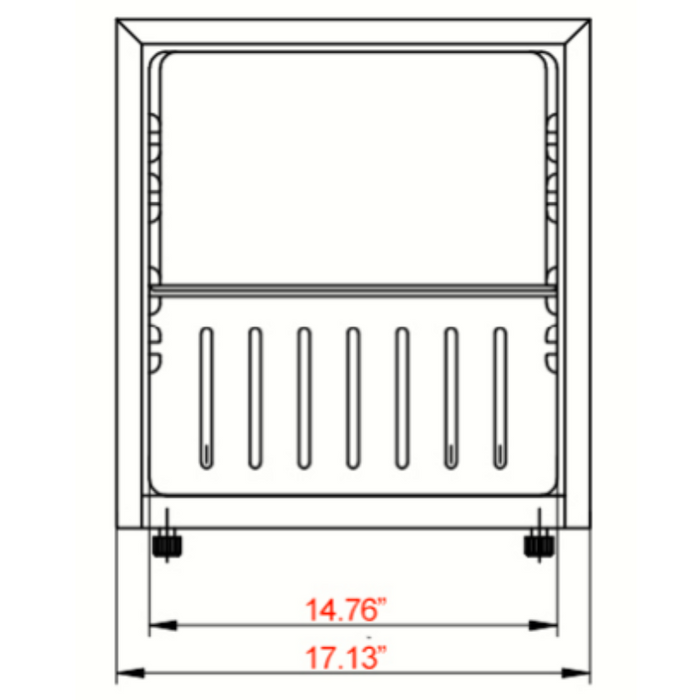 Unity U-CR1 17" Black Countertop Display Refrigerated Merchandiser - 1.8 cu ft. - Top Restaurant Supplies
