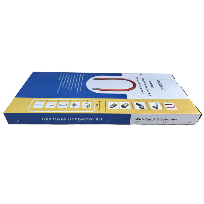 Prepline QD3460 Gas Hose Connector Kit with Quick Disconnect, 3/4" x 60" - Top Restaurant Supplies - Gas Hose Connector Kit with Quick Disconnect - Prepline