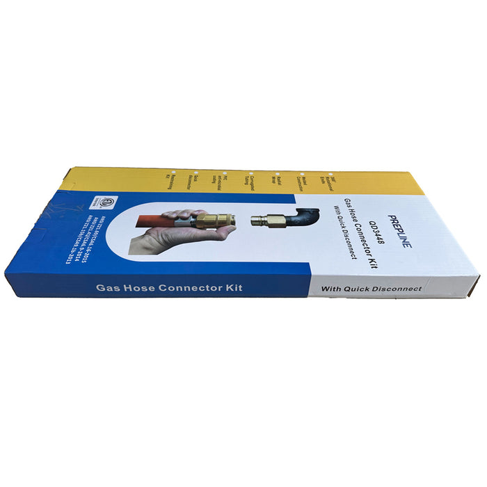 Prepline QD3460 Gas Hose Connector Kit with Quick Disconnect, 3/4" x 60" - Top Restaurant Supplies - Gas Hose Connector Kit with Quick Disconnect - Prepline