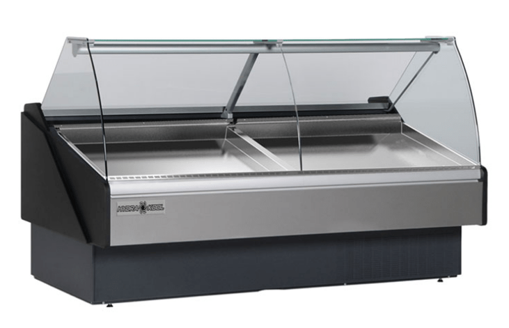 Hydra-Kool KFM-SC-40-R 40" Curved Glass Seafood Display Case, Remote - Top Restaurant Supplies
