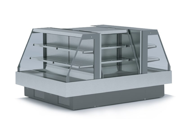 Hydra Kool - KGL-IS-110-S,  Grab and Go Low Profile Case Island Combination 110" - Top Restaurant Supplies -  - Hydra-Kool