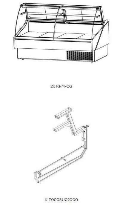 Hydra-Kool KFM-CG-100-S Fresh Meat Curved Glass Deli Case - Top Restaurant Supplies