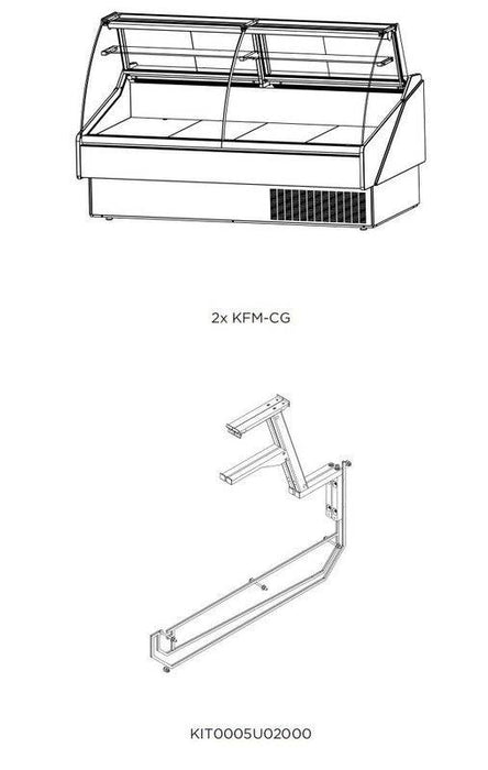 Hydra-Kool KFM-FG-50-S Fresh Meat Flat Glass Deli Case - Top Restaurant Supplies