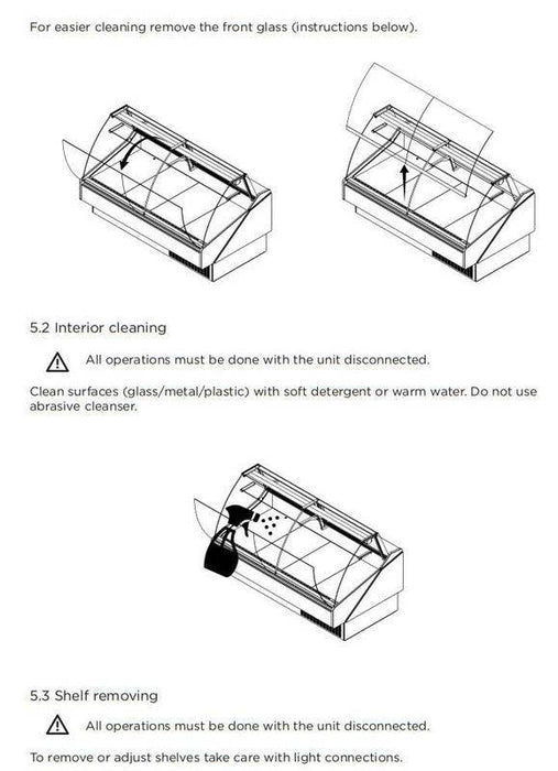 Hydra-Kool KFM-FG-50-S Fresh Meat Flat Glass Deli Case - Top Restaurant Supplies