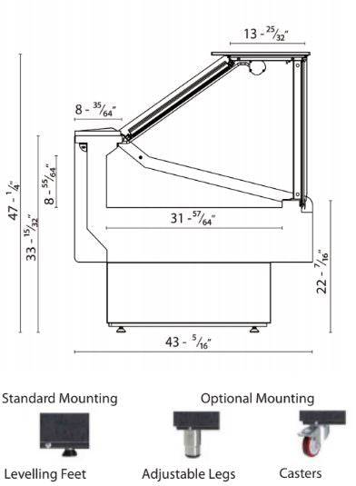 Hydra-Kool KFM-FG-50-S Fresh Meat Flat Glass Deli Case - Top Restaurant Supplies