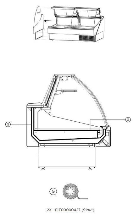 Hydra-Kool KFM-OF-100-S Fresh Meat Open Front Deli Case - Top Restaurant Supplies