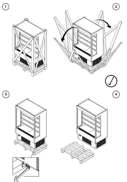 Hydra-Kool KGH-OF-30-S KGH-OF Grab-N-Go High Profile Case - Top Restaurant Supplies