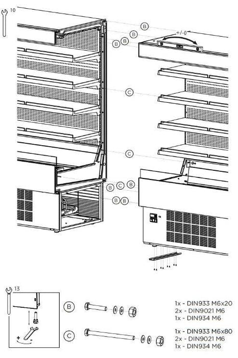 Hydra-Kool KGH-OF-40-S KGH-OF Grab-N-Go High Profile Case - Top Restaurant Supplies