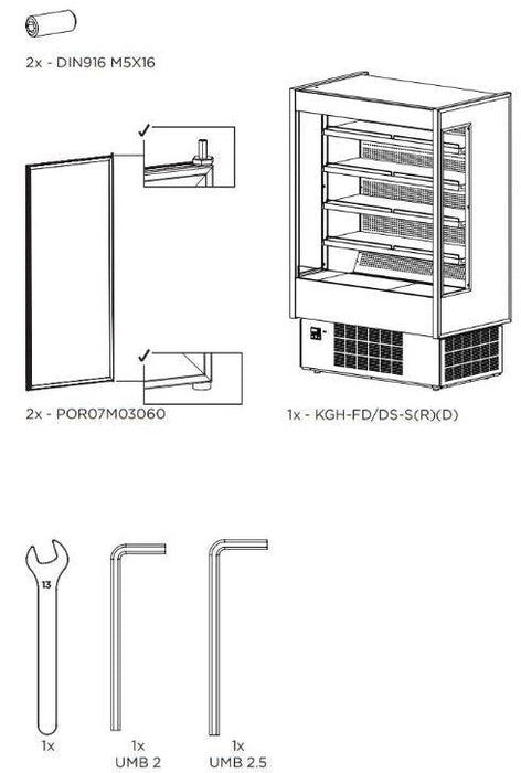 Hydra-Kool KGH-OF-40-S KGH-OF Grab-N-Go High Profile Case - Top Restaurant Supplies