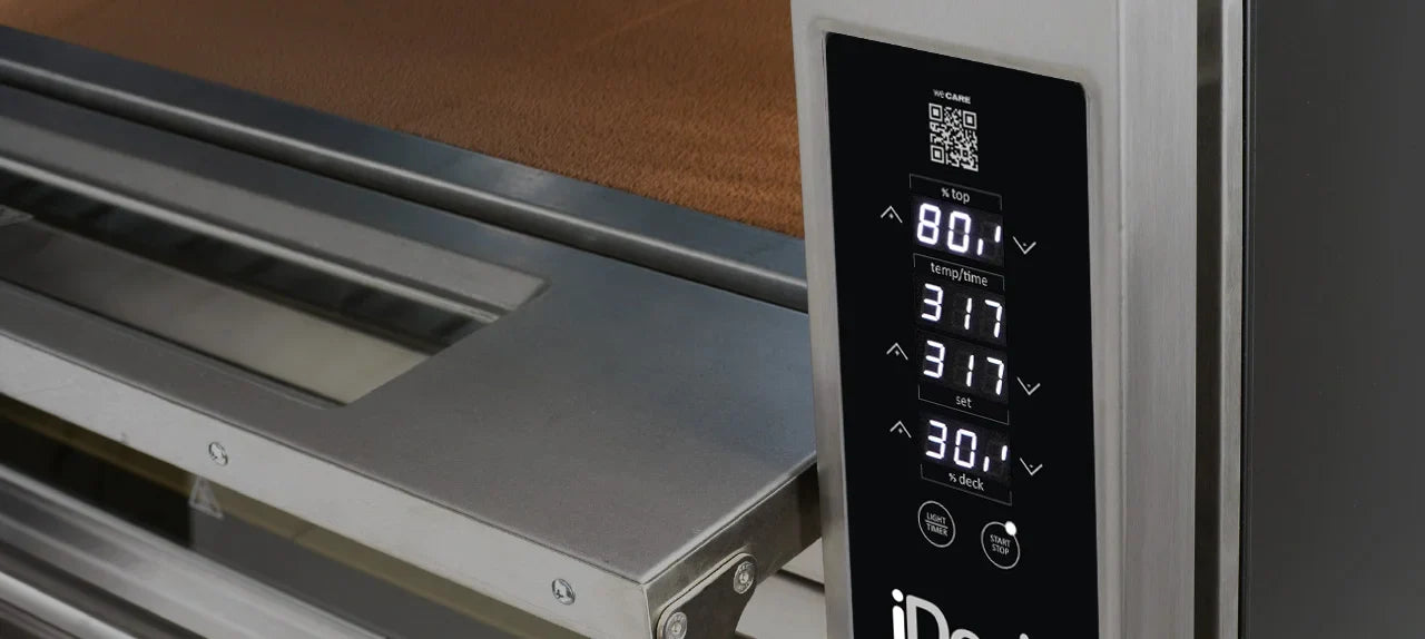 AMPTO ID-M 72.42 iDeck Digital Control Electric Pizza Oven 28-1/3" x 16-1/2" x 5-1/2" chamber (Internal) . 1 Deck. 230/60/3ph (Copy)
