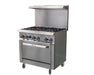 Ikon IR-6-36 36" 6 Burner Manual Thermostat Control Gas Range with Static Oven, 213,000 BTU - Top Restaurant Supplies