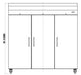 IKON IT82F-DV Triple Door Freezer Top Mount, 81" Wide, 67.7 Cu. Ft. - Top Restaurant Supplies