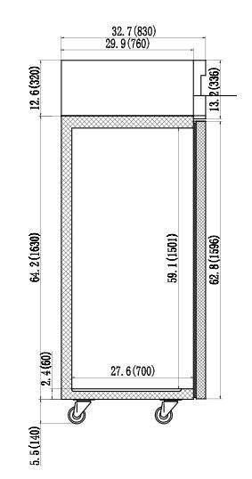 IKON IT82F-DV Triple Door Freezer Top Mount, 81" Wide, 67.7 Cu. Ft. - Top Restaurant Supplies