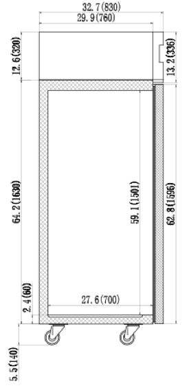 IKON IT28R Single Door Refrigerator Top Mount, 26.8" Wide, 18.3 Cu. Ft. - Top Restaurant Supplies