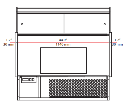 Kool-It KMC-48 47" Curved Glass Refrigerated Deli Display Case, 6.7 ft² - Top Restaurant Supplies