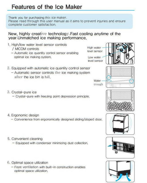 Kool-It KCU-180-AH Undercounter Ice Maker, 177 Lbs. Per Day, Undercounter, Half Cube Style Ice - Top Restaurant Supplies