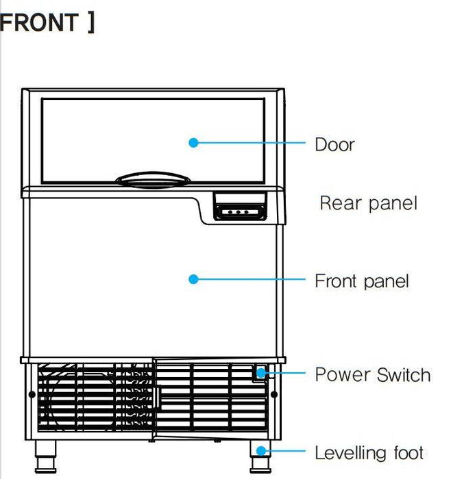 Kool-It KCU-180-AH Undercounter Ice Maker, 177 Lbs. Per Day, Undercounter, Half Cube Style Ice - Top Restaurant Supplies