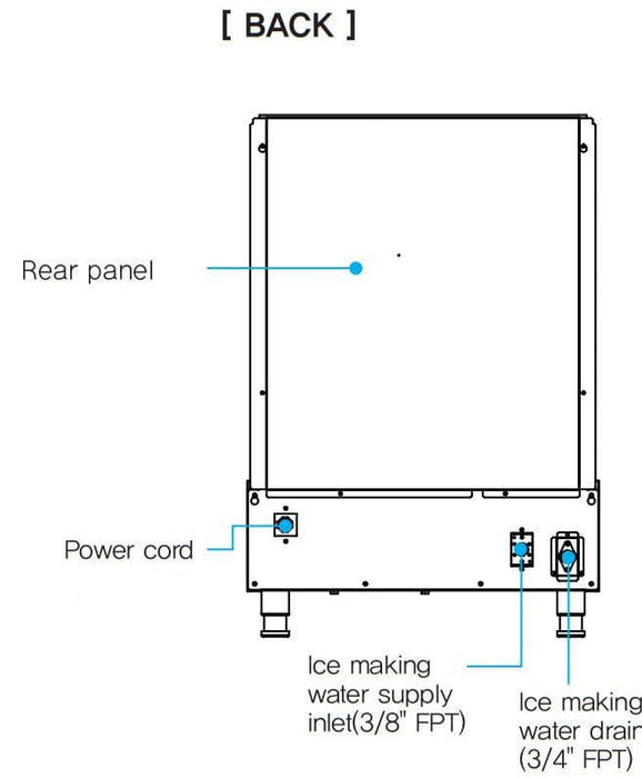Kool-It KCU-180-AH Undercounter Ice Maker, 177 Lbs. Per Day, Undercounter, Half Cube Style Ice - Top Restaurant Supplies