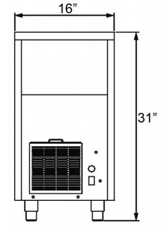 Kool-It KCU-80-AB Undercounter Ice Maker, 73 Lbs. Per Day, Undercounter, Bell Shaped Ice - Top Restaurant Supplies