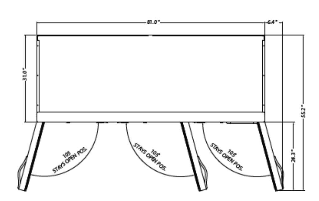 Kool-It KBSR-3 Triple Door Refrigerator Bottom Mount, 81" Wide, 66.7 Cu. Ft. - Top Restaurant Supplies