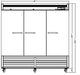 Kool-It KBSR-3 Triple Door Refrigerator Bottom Mount, 81" Wide, 66.7 Cu. Ft. - Top Restaurant Supplies