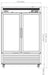 Kool-It KBSR-2G Double Glass Door Refrigerator Bottom Mount, 53.9" Wide, 44 Cu. Ft. - Top Restaurant Supplies